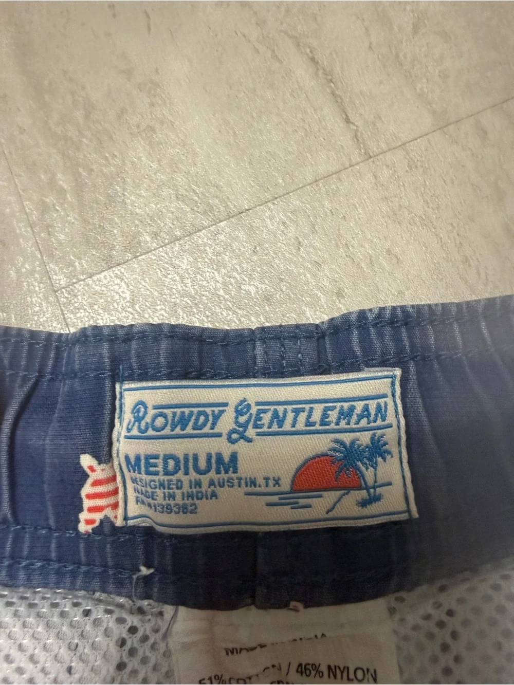 Rowdy Gentleman USA board trunks America swim trunks patriot shorts - Picture 5 of 11